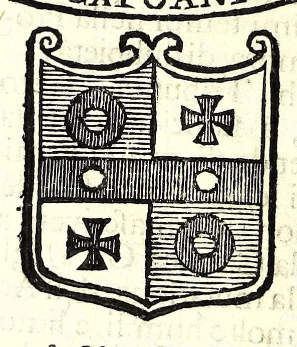 An illustration from Historia antica e moderna, sacra e profana, della città di Trieste, celebre colonia de'cittadini Romani : con la notitia di molt'arcani d'antichità, prerogative di nobiltà, e gesti d'huomini illustri, privilegi della città, e famiglie d'essa, varietà d'eruditioni, inscrittioni, sassi, mausolei, M.S. successi, mutationi de riti, e dominj, fin'à quest'anno 1698, 1698, leaf 716