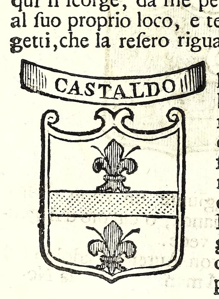 An illustration from Historia antica e moderna, sacra e profana, della città di Trieste, celebre colonia de'cittadini Romani : con la notitia di molt'arcani d'antichità, prerogative di nobiltà, e gesti d'huomini illustri, privilegi della città, e famiglie d'essa, varietà d'eruditioni, inscrittioni, sassi, mausolei, M.S. successi, mutationi de riti, e dominj, fin'à quest'anno 1698, 1698, leaf 716