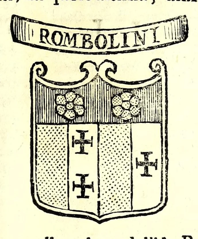 An illustration from Historia antica e moderna, sacra e profana, della città di Trieste, celebre colonia de'cittadini Romani : con la notitia di molt'arcani d'antichità, prerogative di nobiltà, e gesti d'huomini illustri, privilegi della città, e famiglie d'essa, varietà d'eruditioni, inscrittioni, sassi, mausolei, M.S. successi, mutationi de riti, e dominj, fin'à quest'anno 1698, 1698, leaf 723