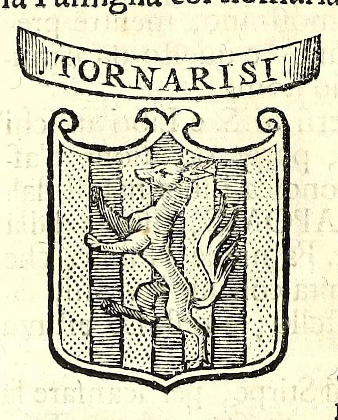 An illustration from Historia antica e moderna, sacra e profana, della città di Trieste, celebre colonia de'cittadini Romani : con la notitia di molt'arcani d'antichità, prerogative di nobiltà, e gesti d'huomini illustri, privilegi della città, e famiglie d'essa, varietà d'eruditioni, inscrittioni, sassi, mausolei, M.S. successi, mutationi de riti, e dominj, fin'à quest'anno 1698, 1698, leaf 724