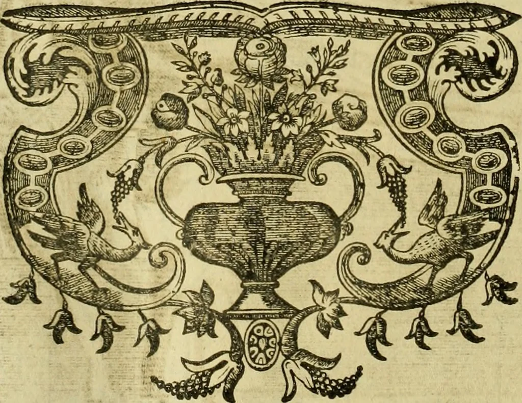 An illustration from Historia Byzantina duplici commentario illustrata : prior, Familias ac stemmata imperatorum constantinopolianorum, cum eorundem augustorum nomismatibus, & aliquot iconibus : praeterea familias dalmaticas & turcicas complecticur : alter, Descriptionem urbis constantinopolitanae, qualis extitit sub imperatoribus christianis, 1680, leaf 677