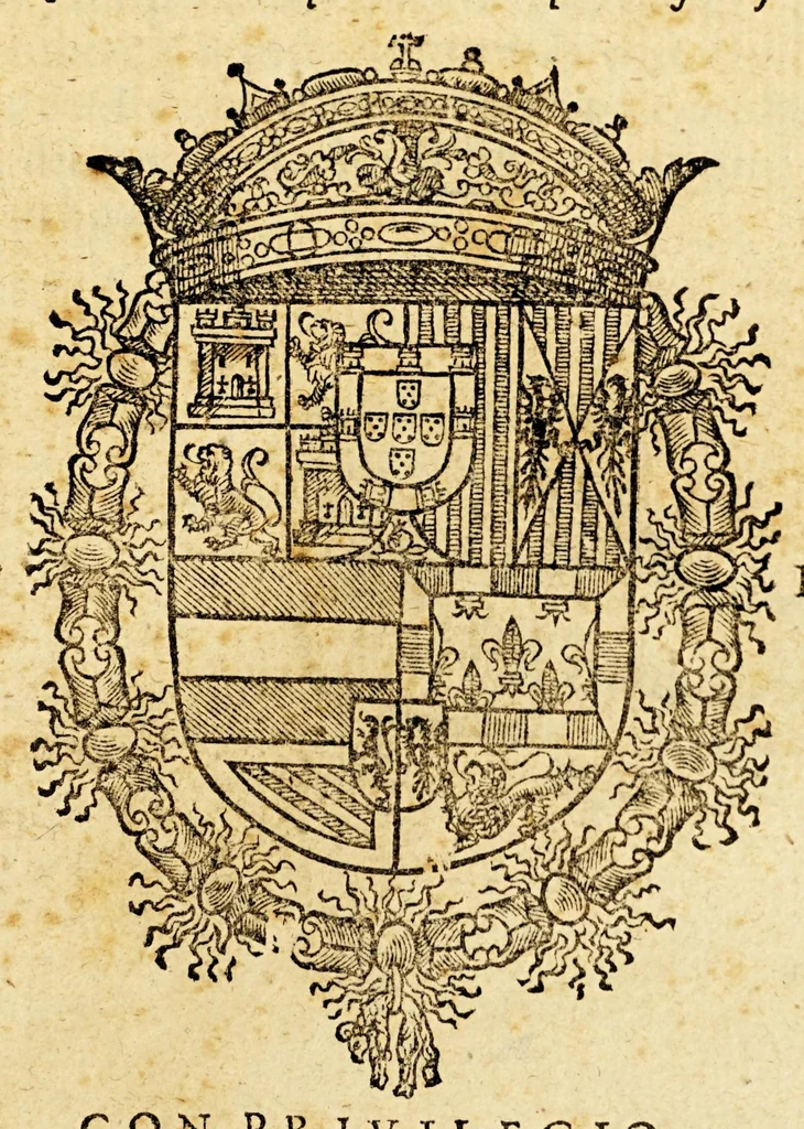 An illustration from Historia de Antonio de Herrera, criado de Su Magestad, y su coronista mayor de las Indias, de los sucessos de Francia, desde el año de 1585. que començò la Liga Catolica, hasta en fin del año 1594. ., 1598, leaf 7