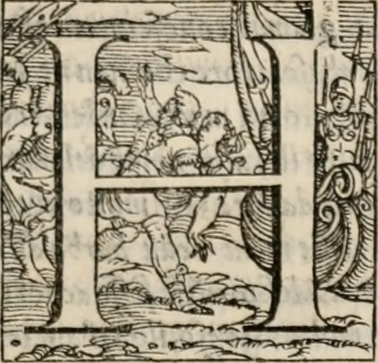 An illustration from Historia degli imperatori Greci descritta da Niceta Acominato da Chone ... in XIX. libri ; li quali seguono, lascia il Zonara, dal M.CXVII. fino al M.CCIII. nel qual tempo si uede la declinatione del Imperio : questi sono aggiunti Gli annali degli Imperatori di Constantinopoli, con l' Historia delle parti dell' Oriente scritta da Haithone ... tradotti in lingua Italiana da M. Ioseppe Horologgi, 1562, leaf 296