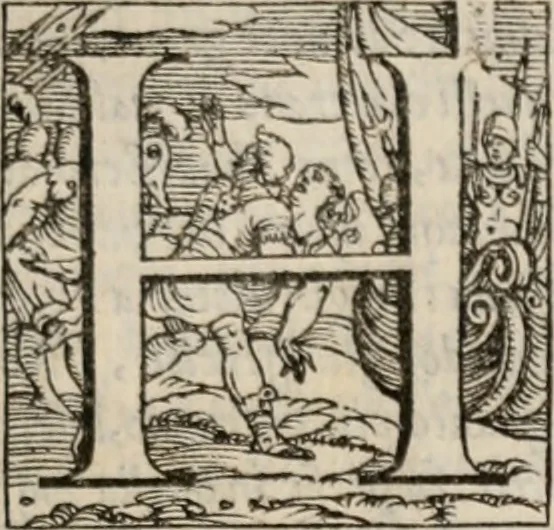 An illustration from Historia degli imperatori Greci descritta da Niceta Acominato da Chone ... in XIX. libri ; li quali seguono, lascia il Zonara, dal M.CXVII. fino al M.CCIII. nel qual tempo si uede la declinatione del Imperio : questi sono aggiunti Gli annali degli Imperatori di Constantinopoli, con l' Historia delle parti dell' Oriente scritta da Haithone ... tradotti in lingua Italiana da M. Ioseppe Horologgi, 1562, leaf 388