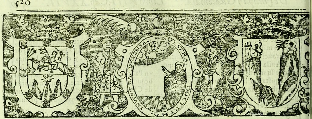 An illustration from Historia de la Provincia de S. Vicente de Chiapa y Guatemala de la orden de ñro glorioso padre Sancto Domingo: escribense juntamente los principios de las demas provincias de esta religion de las Indias Occidentales, y lo secular de la gobernacion de Guatemala, 1619, leaf 533