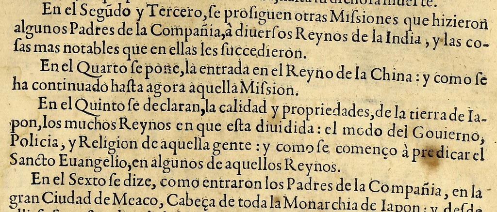 An illustration from Historia de las missiones que han hecho los religiosos de la Compañia de Iesus, para predicar el Sancto Euangelio en la India oriental, y en los reynos de la China y Iapon., 1601, leaf 15