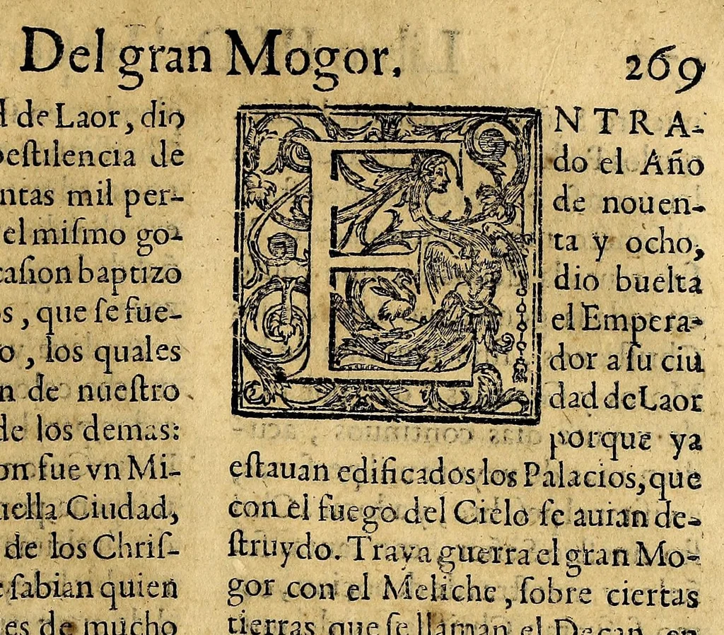 An illustration from Historia de las missiones que han hecho los religiosos de la Compañia de Iesus, para predicar el Sancto Euangelio en la India oriental, y en los reynos de la China y Iapon., 1601, leaf 285