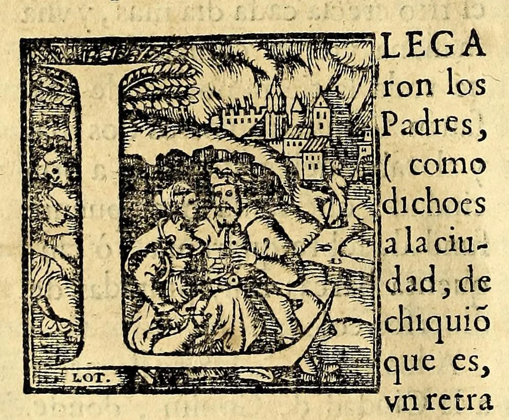 An illustration from Historia de las missiones que han hecho los religiosos de la Compañia de Iesus, para predicar el Sancto Euangelio en la India oriental, y en los reynos de la China y Iapon., 1601, leaf 374