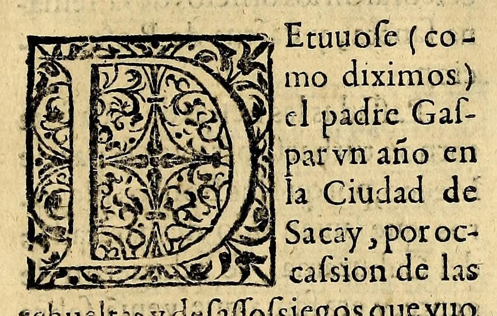 An illustration from Historia de las missiones que han hecho los religiosos de la Compañia de Iesus, para predicar el Sancto Euangelio en la India oriental, y en los reynos de la China y Iapon., 1601, leaf 499