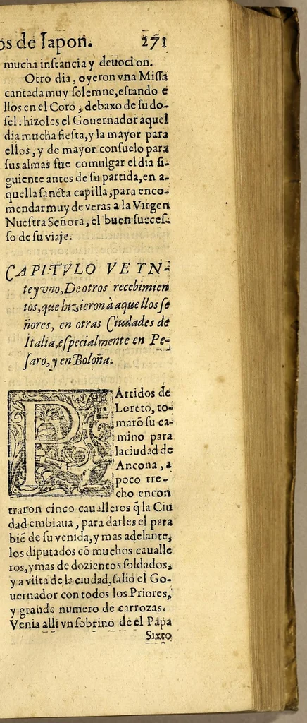 An illustration from Historia de las missiones que han hecho los religiosos de la Compañia de Iesus, para predicar el Sancto Euangelio en la India oriental, y en los reynos de la China y Iapon., 1601, leaf 291