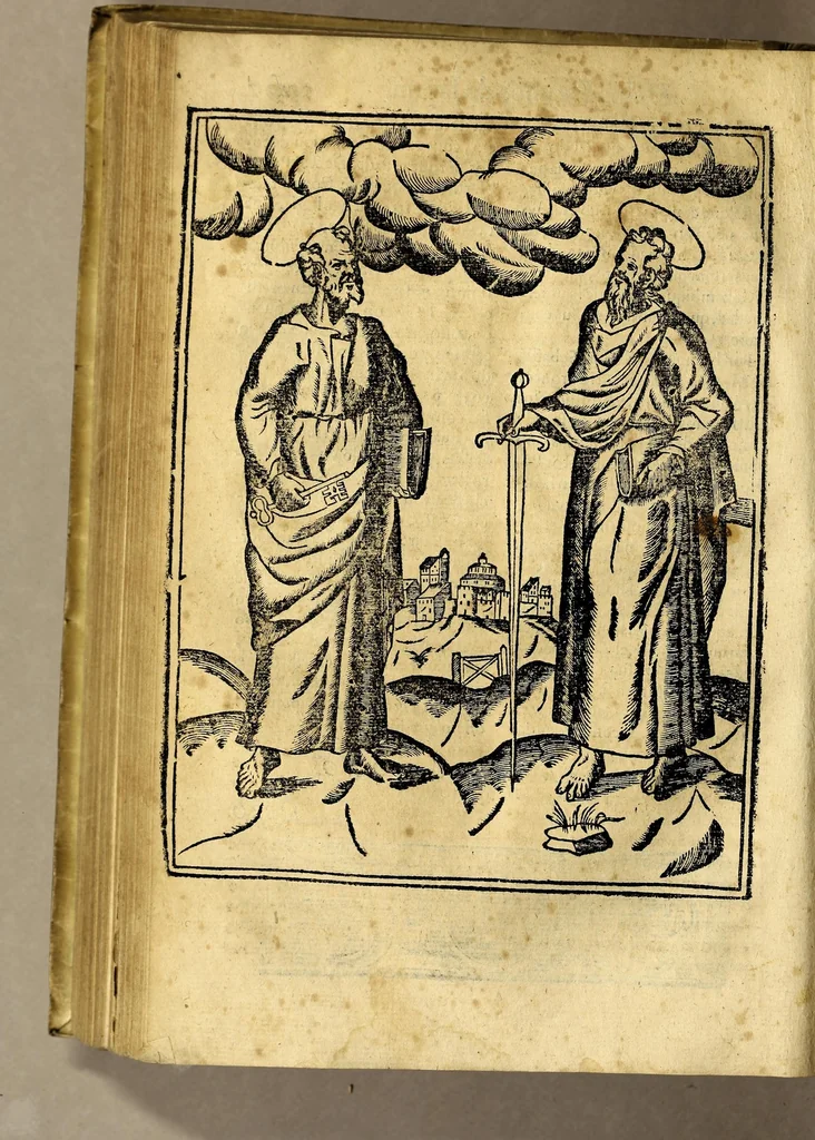 An illustration from Historia de las missiones que han hecho los religiosos de la Compañia de Iesus, para predicar el Sancto Euangelio en la India oriental, y en los reynos de la China y Iapon., 1601, leaf 318