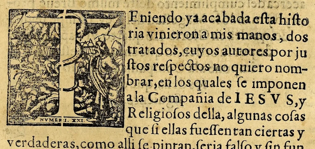 An illustration from Historia de las missiones que han hecho los religiosos de la Compañia de Iesus, para predicar el Sancto Euangelio en la India oriental, y en los reynos de la China y Iapon., 1601, leaf 665
