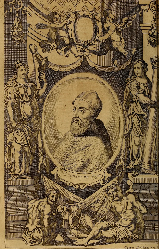 An illustration from Historia de la vida y hechos del emperador Carlos V. maximo : fortissimo, rey catholico de España, y de las Indias, islas, y tierra firme del mar oceano, &c, 1681, leaf 505