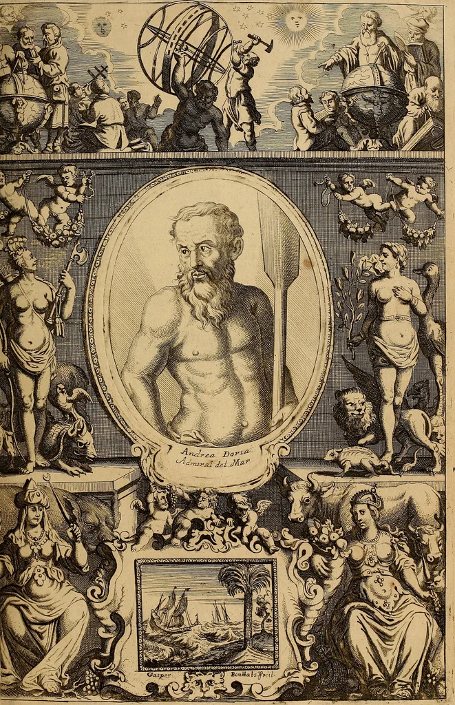 An illustration from Historia de la vida y hechos del emperador Carlos V. maximo : fortissimo, rey catholico de España, y de las Indias, islas, y tierra firme del mar oceano, &c, 1681, leaf 16