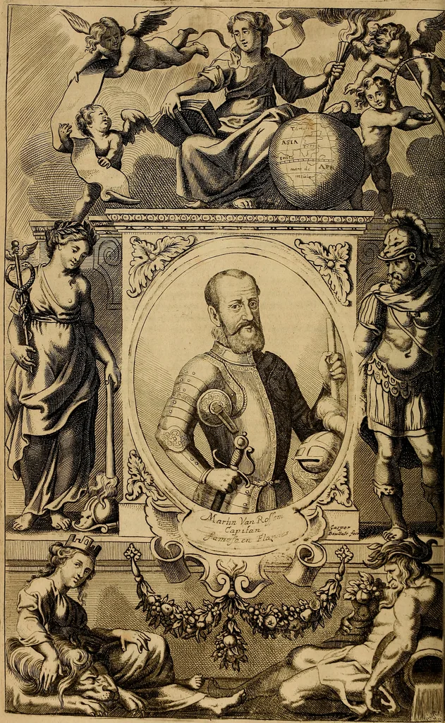 An illustration from Historia de la vida y hechos del emperador Carlos V. maximo : fortissimo, rey catholico de España, y de las Indias, islas, y tierra firme del mar oceano, &c, 1681, leaf 371