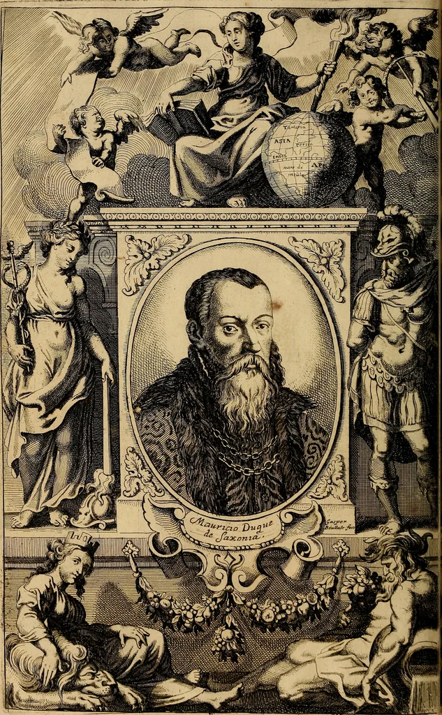 An illustration from Historia de la vida y hechos del emperador Carlos V. maximo : fortissimo, rey catholico de España, y de las Indias, islas, y tierra firme del mar oceano, &c, 1681, leaf 443