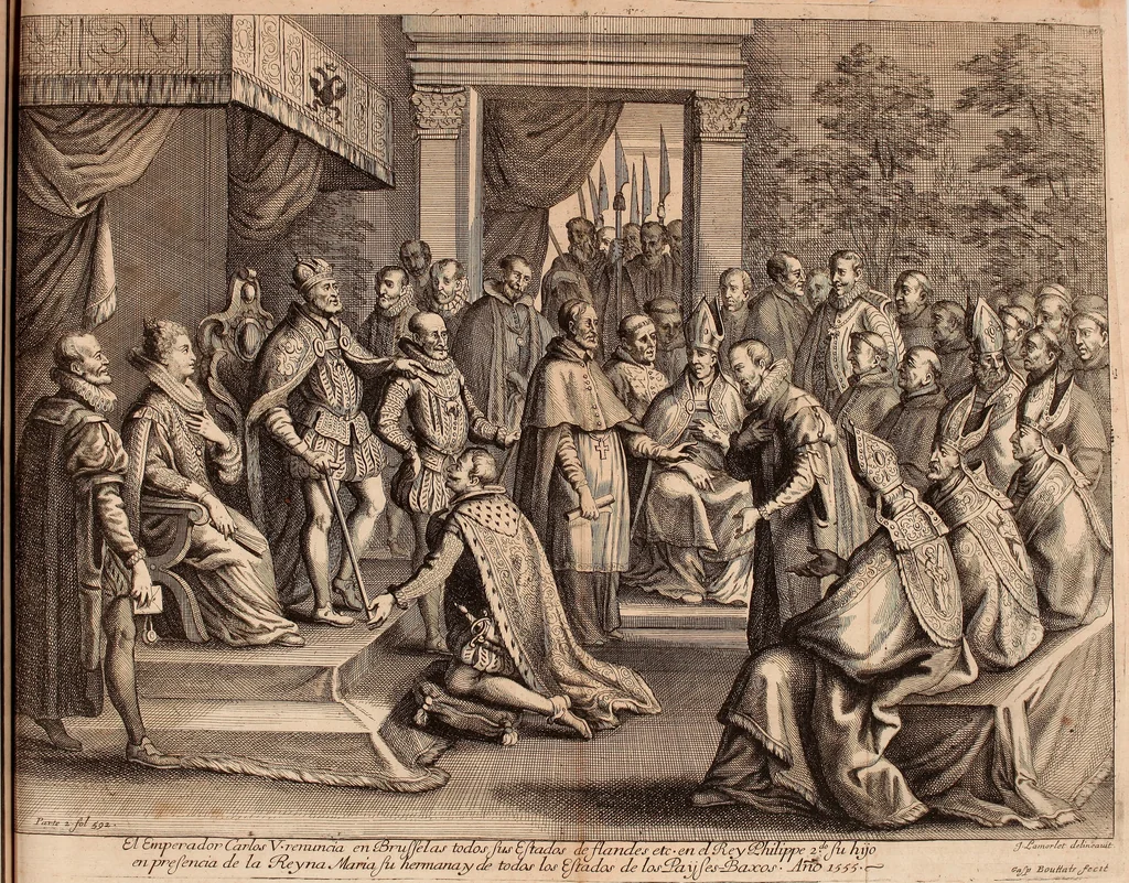 An illustration from Historia de la vida y hechos del emperador Carlos V. maximo : fortissimo, rey catholico de España, y de las Indias, islas, y tierra firme del mar oceano, &c, 1681, leaf 646