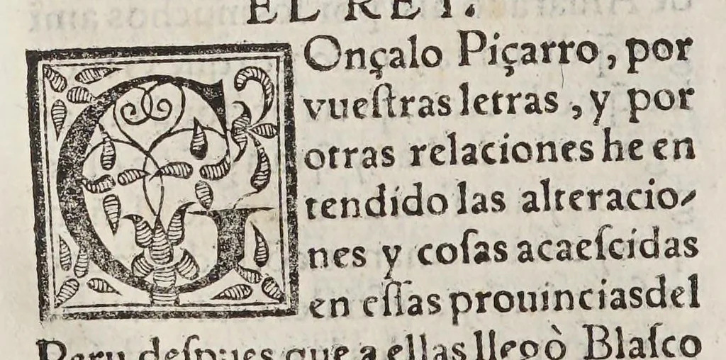 An illustration from Historia del descubrimiento y conquista de las prouincias del Peru, : y de los successos que en ella ha auido, desde que se conquistò, hasta que el licenciado de la Gasca obispo de Siguença boluio a estos reynos: y de las cosas naturales que en la dicha prouincia se hallan dignas de memoria., 1578, leaf 192