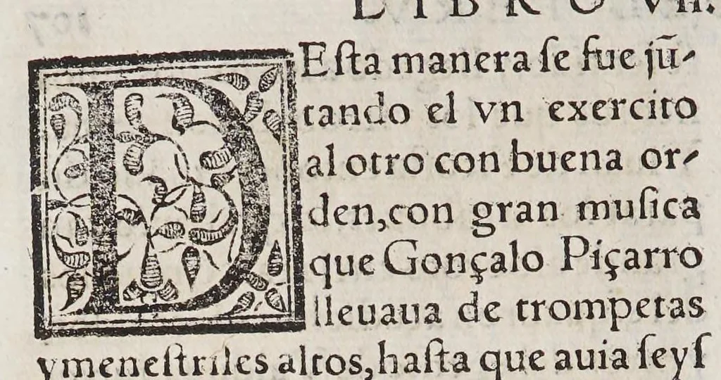 An illustration from Historia del descubrimiento y conquista de las prouincias del Peru, : y de los successos que en ella ha auido, desde que se conquistò, hasta que el licenciado de la Gasca obispo de Siguença boluio a estos reynos: y de las cosas naturales que en la dicha prouincia se hallan dignas de memoria., 1578, leaf 228