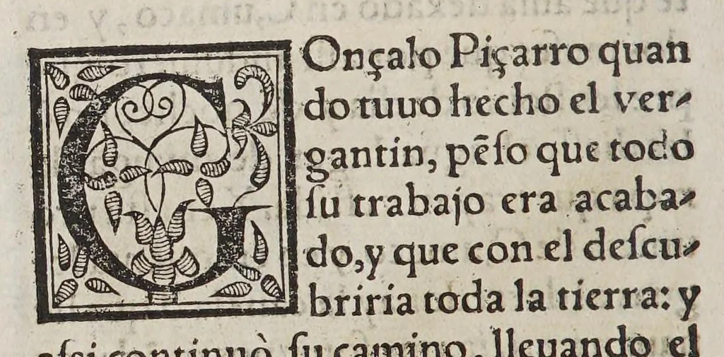 An illustration from Historia del descubrimiento y conquista de las prouincias del Peru, : y de los successos que en ella ha auido, desde que se conquistò, hasta que el licenciado de la Gasca obispo de Siguença boluio a estos reynos: y de las cosas naturales que en la dicha prouincia se hallan dignas de memoria., 1578, leaf 80
