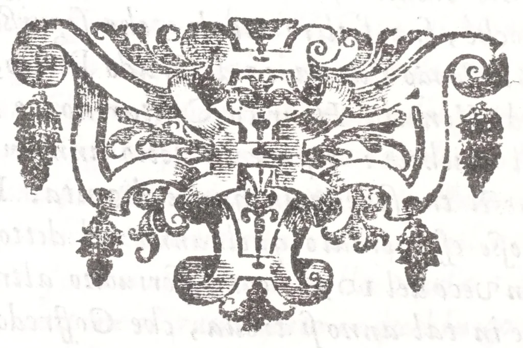 An illustration from Historia del glorioso precursore di N.S. S. Gio. Battista, protettore della citta di Genoua : nella quale si registra la sua vita e morte, & il successo delle sue sacratissime reliquie : come furono acquistate da' genouesi e portate nella loro patria, e come in essa sono custodite, e riuerentemente tenute, 1648, leaf 104