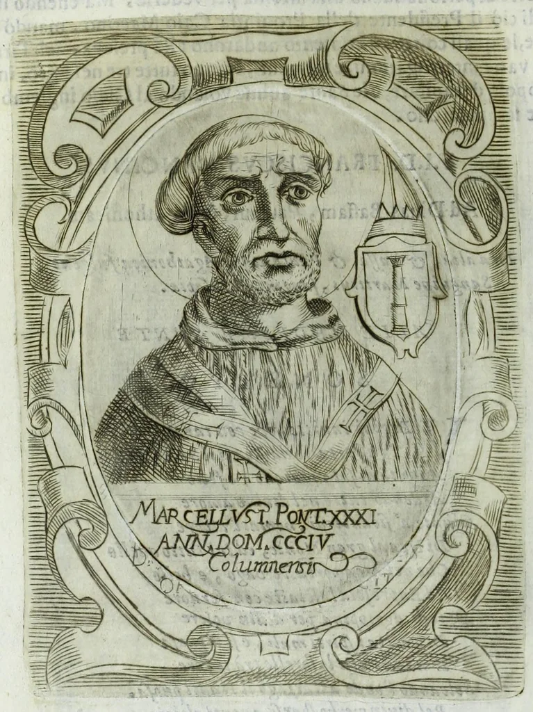 An illustration from Historia della augustissima famiglia Colonna, dove si contiene l'antica sua origine, descendenza, e progressi, vite de santi, de papi, cardinali, e capitani più illustri di essa, laconicamente, 1658, leaf 102