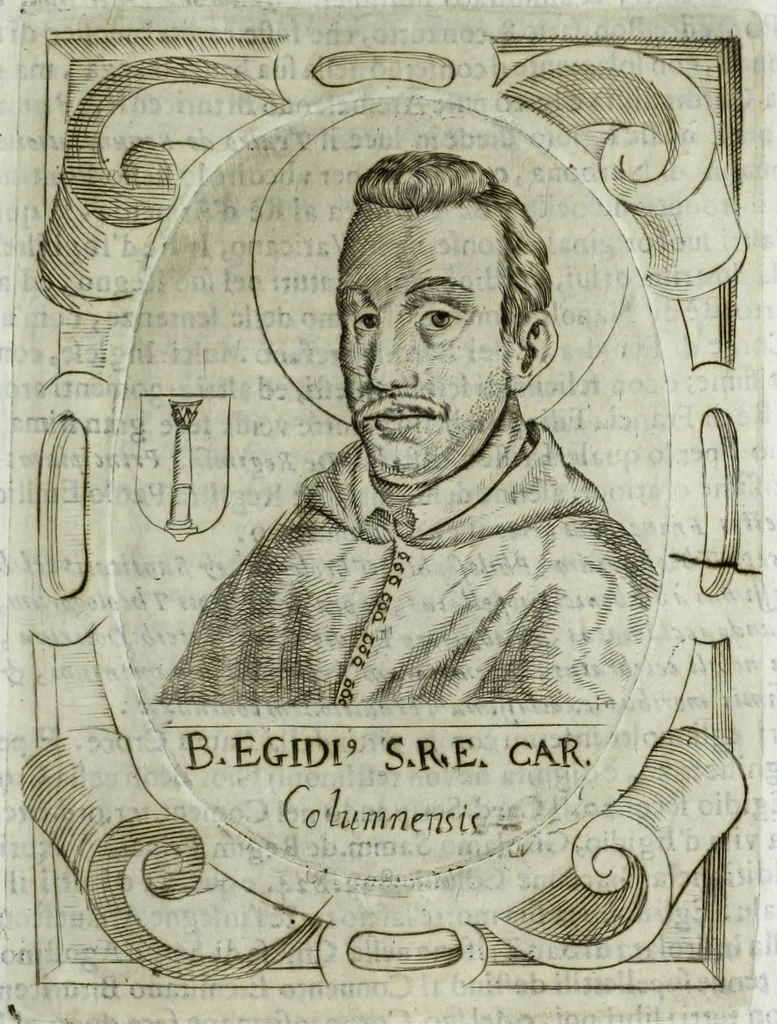 An illustration from Historia della augustissima famiglia Colonna, dove si contiene l'antica sua origine, descendenza, e progressi, vite de santi, de papi, cardinali, e capitani più illustri di essa, laconicamente, 1658, leaf 107