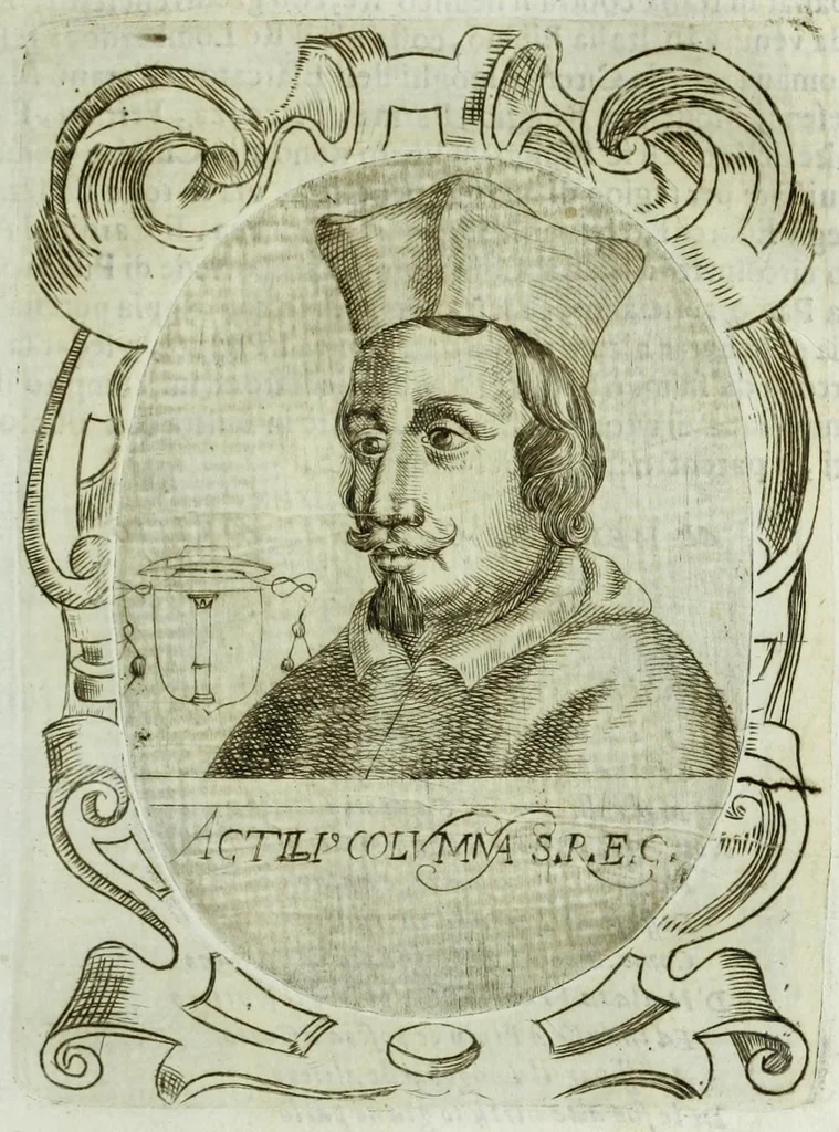 An illustration from Historia della augustissima famiglia Colonna, dove si contiene l'antica sua origine, descendenza, e progressi, vite de santi, de papi, cardinali, e capitani più illustri di essa, laconicamente, 1658, leaf 133