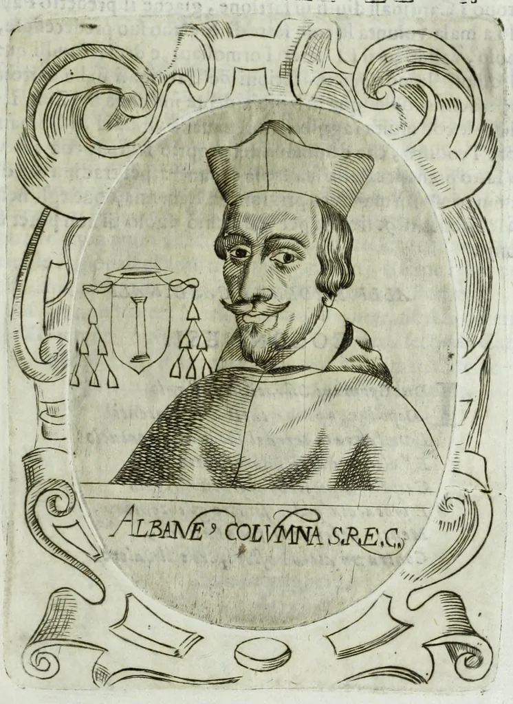 An illustration from Historia della augustissima famiglia Colonna, dove si contiene l'antica sua origine, descendenza, e progressi, vite de santi, de papi, cardinali, e capitani più illustri di essa, laconicamente, 1658, leaf 139