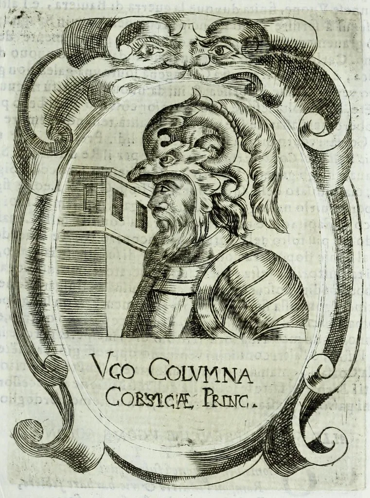 An illustration from Historia della augustissima famiglia Colonna, dove si contiene l'antica sua origine, descendenza, e progressi, vite de santi, de papi, cardinali, e capitani più illustri di essa, laconicamente, 1658, leaf 221