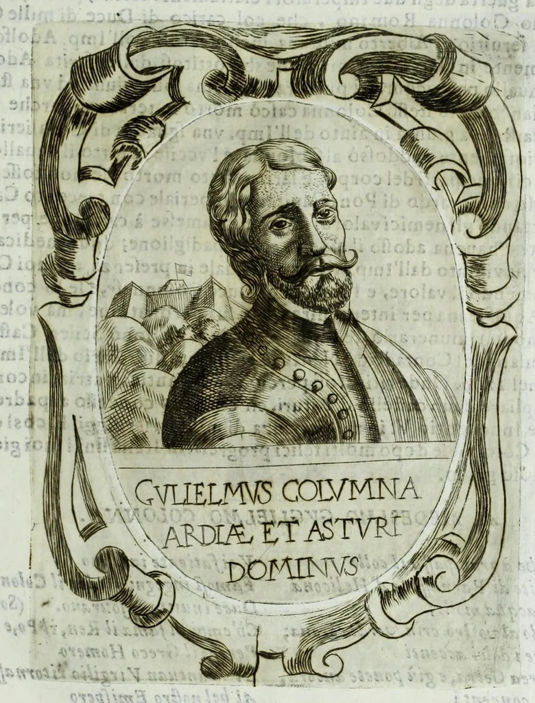 An illustration from Historia della augustissima famiglia Colonna, dove si contiene l'antica sua origine, descendenza, e progressi, vite de santi, de papi, cardinali, e capitani più illustri di essa, laconicamente, 1658, leaf 243