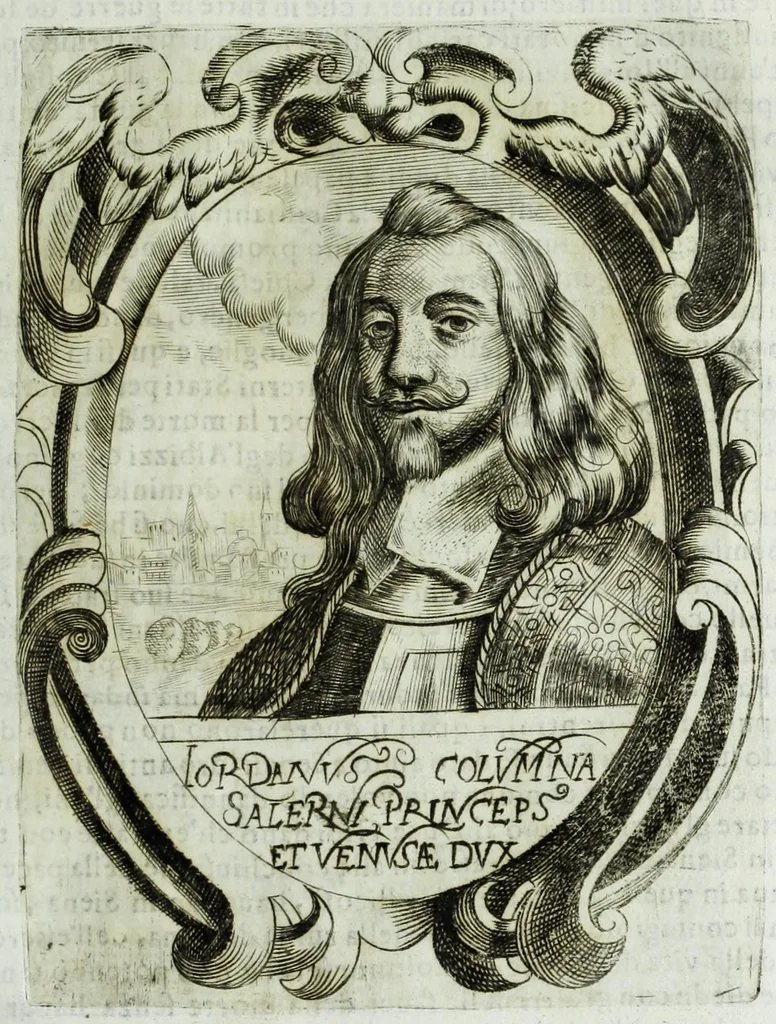 An illustration from Historia della augustissima famiglia Colonna, dove si contiene l'antica sua origine, descendenza, e progressi, vite de santi, de papi, cardinali, e capitani più illustri di essa, laconicamente, 1658, leaf 265