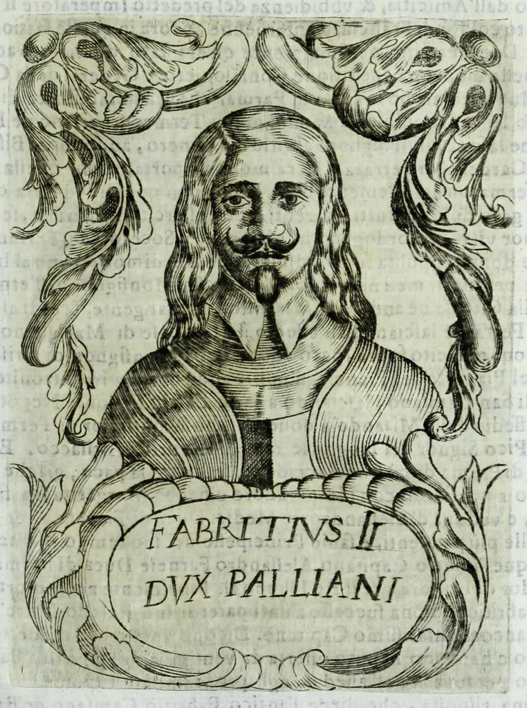 An illustration from Historia della augustissima famiglia Colonna, dove si contiene l'antica sua origine, descendenza, e progressi, vite de santi, de papi, cardinali, e capitani più illustri di essa, laconicamente, 1658, leaf 293