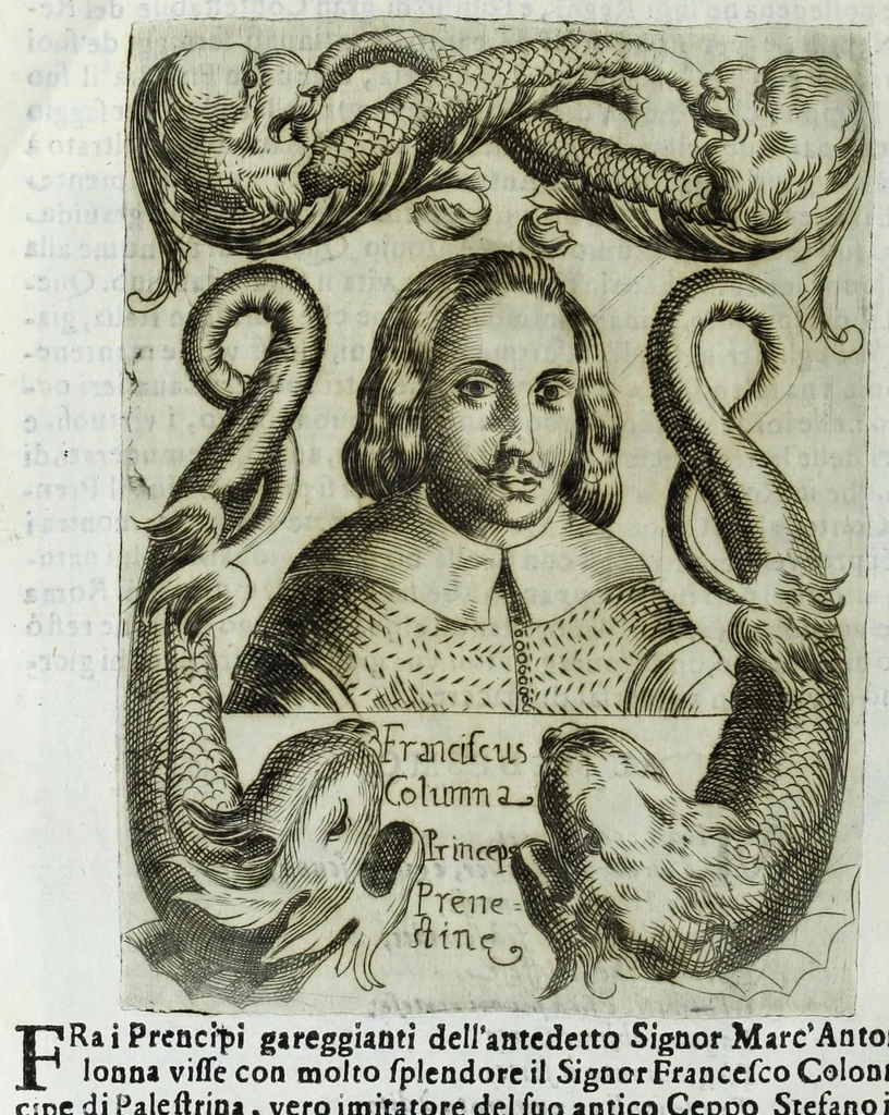 An illustration from Historia della augustissima famiglia Colonna, dove si contiene l'antica sua origine, descendenza, e progressi, vite de santi, de papi, cardinali, e capitani più illustri di essa, laconicamente, 1658, leaf 304