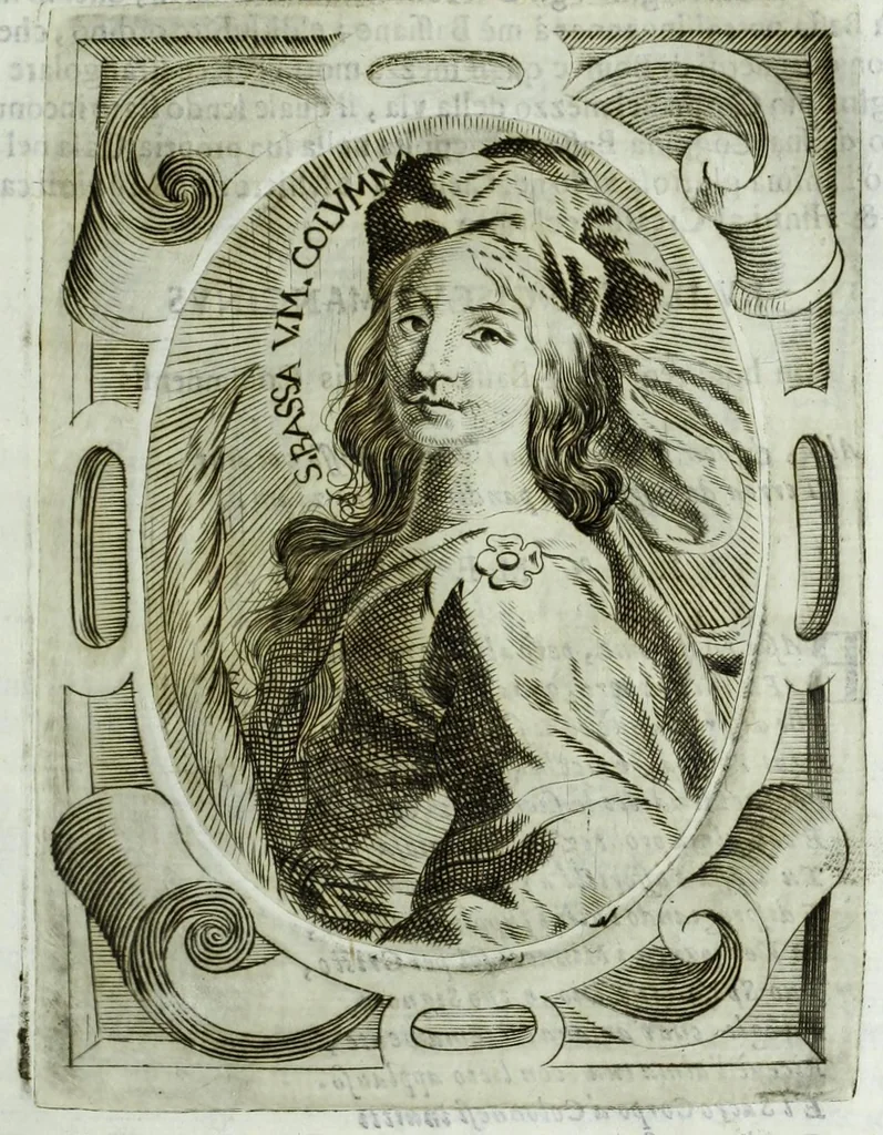 An illustration from Historia della augustissima famiglia Colonna, dove si contiene l'antica sua origine, descendenza, e progressi, vite de santi, de papi, cardinali, e capitani più illustri di essa, laconicamente, 1658, leaf 93