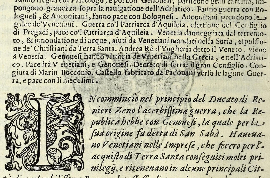 An illustration from Historia della Città e Republica di Venetia, 1637, leaf 208