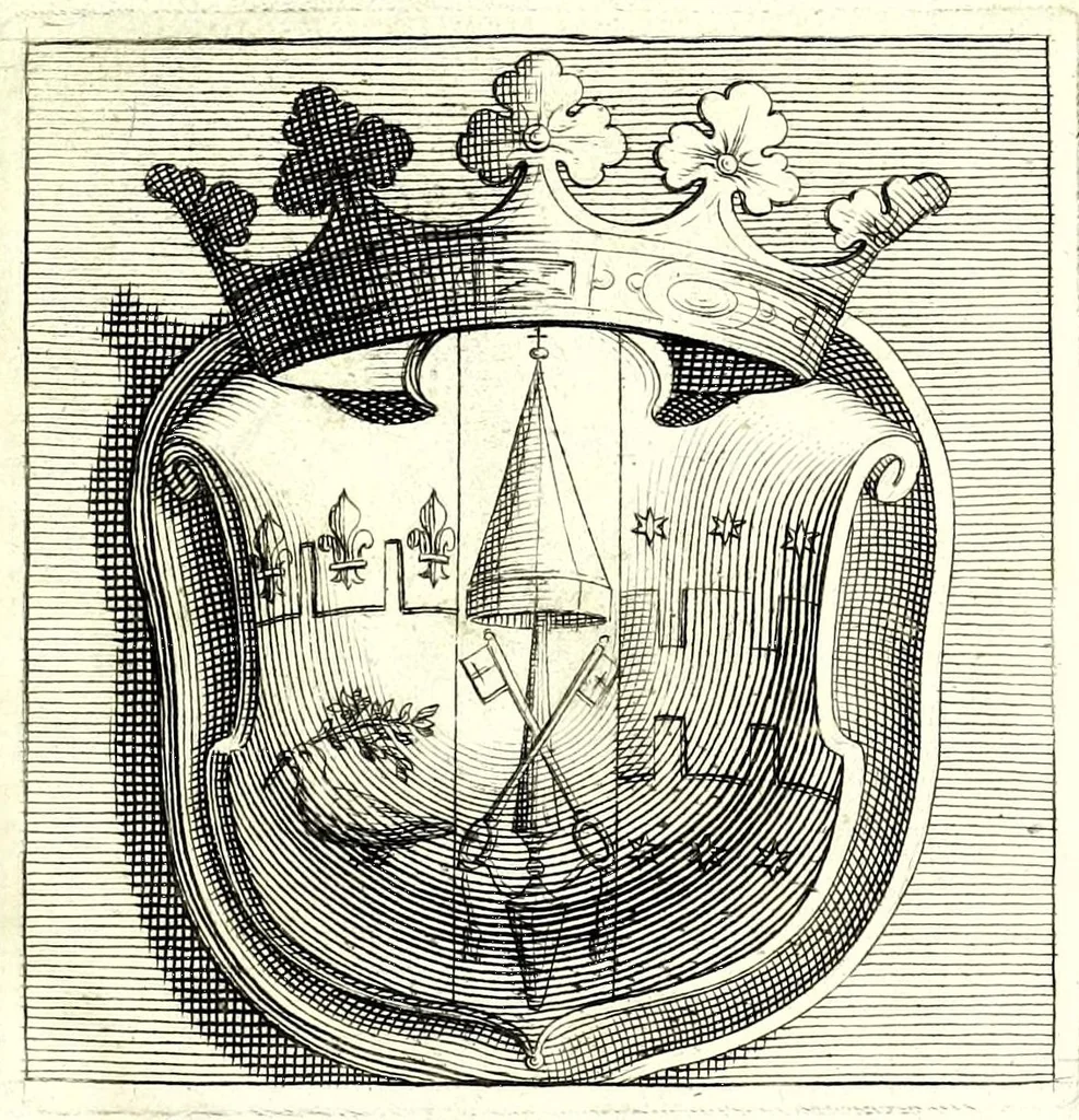 An illustration from Historia della sacra real maestà di Christina Alessandra regina di Suetia, &c., 1656, leaf 5