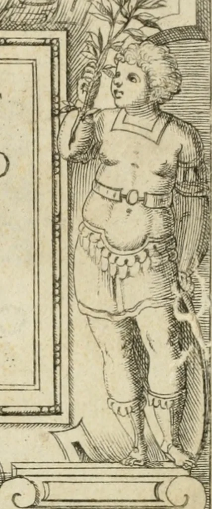 An illustration from Historia della vita, et fatti dell' eccellentissimo capitano di gverra Bartolomeo Coglione, 1569, leaf 4