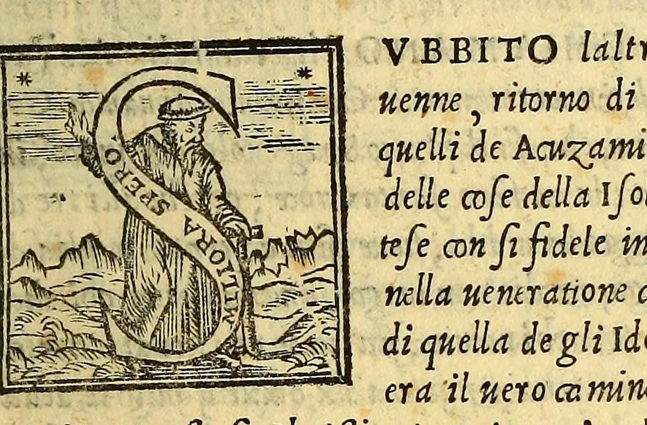 An illustration from Historia di Mexico, et quando si discoperse la nuoua Hispagne, conquistata per illustriss. et ualoroso principe. don Ferdinando Cortese marchese del Valle., 1556, leaf 35