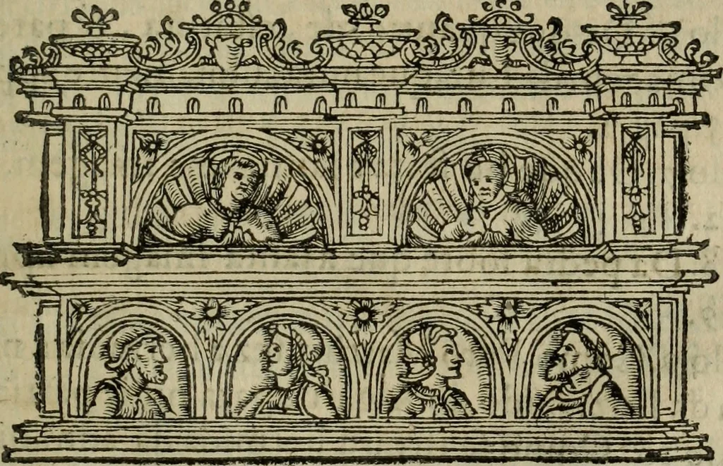 An illustration from Historia do insigne apparecimento de N. Senhora da Luz, & suas obras marauilhosas, 1610, leaf 450