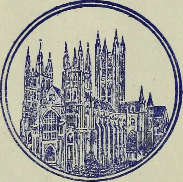 An illustration from Historiae Anglicanae Scriptores X, Simeon Monachus Dunelmensis : Johannes Prior Hagustaldensis. Ricardus Prior Hagustaldensis. Ailredus Abbas Rievallensis. Radulphus de Diceto Londoniensis. Johannes Brompton Jornallensis. Garvasius Monachus Dorobornensis. Thomas Stubbs Dominicanus. Guilielmus Thorn Cantuariensis. Henricus Knighton Leicestrensis. Ex vetustis manuscriptis, Nunc primùm in Lucem editi. Adjectis Variis Lectionius, Glossario, Indicèque copioso, 1652, leaf 1