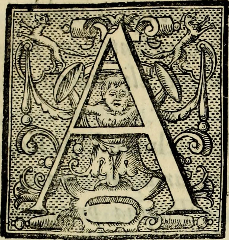 An illustration from Historiae Anglicanae Scriptores X, Simeon Monachus Dunelmensis : Johannes Prior Hagustaldensis. Ricardus Prior Hagustaldensis. Ailredus Abbas Rievallensis. Radulphus de Diceto Londoniensis. Johannes Brompton Jornallensis. Garvasius Monachus Dorobornensis. Thomas Stubbs Dominicanus. Guilielmus Thorn Cantuariensis. Henricus Knighton Leicestrensis. Ex vetustis manuscriptis, Nunc primùm in Lucem editi. Adjectis Variis Lectionius, Glossario, Indicèque copioso, 1652, leaf 8