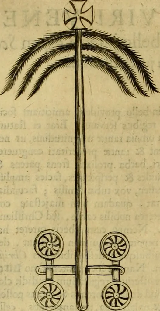 An illustration from Historiae anglicanae scriptores X. Simeon monachus Dunelmensis. Johannes prior Hagustaldensis. Ricardus prior Hagustaldensis. Ailredus abbas Rievallensis. Radulphus de Diceto Londoniensis. Johannes Brompton Jornallensis. Gervasius monachus Dorobornensis. Thomas Stubbs dominicanus. Guilielmus Thorn Cantuariensis. Henricus Knighton Leicestrensis. Ex vetustis manuscriptis, nunc primum in lucem editi. Adjectis variis lectionibus, glossario, indicéque copioso, 1652, leaf 249