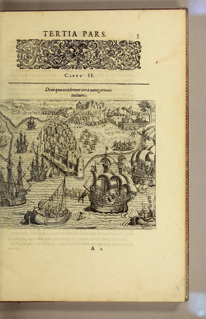 An illustration from Historiae antipodum, siue Novi orbis, qui vulgo Americae, & Indiae Occidentalis nomine vsurpatur, pars tertia, : Complectens admirandam cum ipsius terrae Brasiliae, tum incolarum eius barbarorum & antropophagorum historiam libris tribus descriptam: Quorum I. Primo continetur narratio profectionis Ioannis Stadij Hessi in Brasiliam, qui à barbaris interceptus, nouemque menses inter eos versatus est, II. Diegesis historica naturam coeli solique Brasiliensis, vt & auiam, ferarum, piscium, arborum item caeterorumq[ue] vegetabilium illius terrae experimens. III. Luculientissima descriptio itineris Iohannis Lerij Burgundi, quod in easdem terras suscepit., 1630, leaf 21