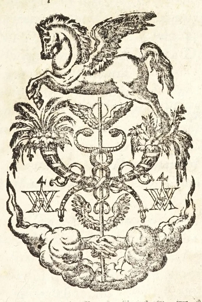An illustration from Historiae Francorvm ab anno Christi DCCCC ad Ann. M.CC.LXXXV scriptores veteres XI : in quibus Glaber ... [et al.] extrema stirpis Carolinae et Capetiorvm regvm res gestas vsque ad Philippum, D. Ludouici filium regem, explicantes, 1596, leaf 5