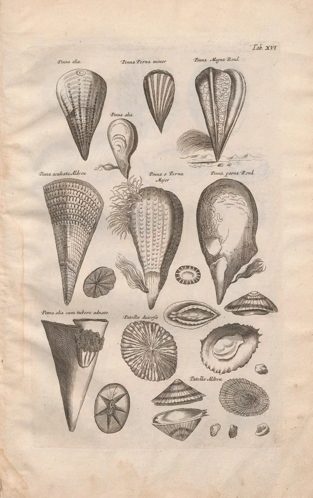 An illustration from Historiae naturalis de exanguibus aquaticis libri IV : cum figuris Æneis/ Johannes Jonstonus, 1665, leaf 95