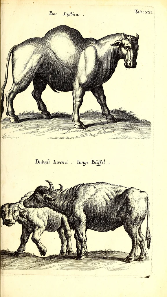 An illustration from Historiae naturalis de quadrupetibus libri : cum aeneis figuris; [Historiae naturalis de serpentibus libri II ; Historiae naturalis de insectis libri III ; Historiae naturalis de exanguibus aquaticis libri IV ; Historiae naturalis de piscibus et cetis libri V ; Historiae naturalis de avibus libri VI], 1650, leaf 102