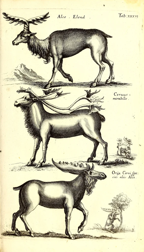 An illustration from Historiae naturalis de quadrupetibus libri : cum aeneis figuris; [Historiae naturalis de serpentibus libri II ; Historiae naturalis de insectis libri III ; Historiae naturalis de exanguibus aquaticis libri IV ; Historiae naturalis de piscibus et cetis libri V ; Historiae naturalis de avibus libri VI], 1650, leaf 154