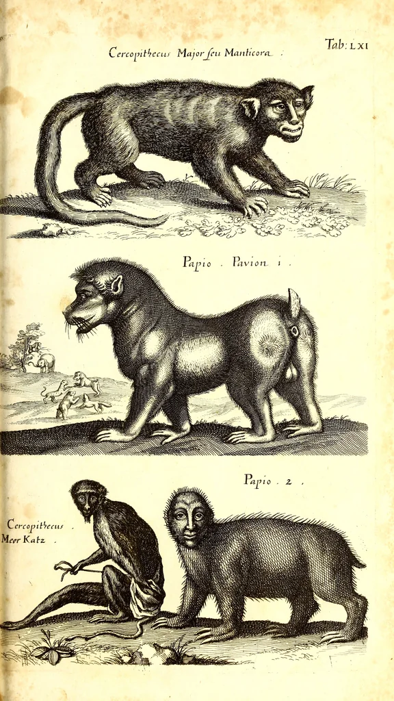 An illustration from Historiae naturalis de quadrupetibus libri : cum aeneis figuris; [Historiae naturalis de serpentibus libri II ; Historiae naturalis de insectis libri III ; Historiae naturalis de exanguibus aquaticis libri IV ; Historiae naturalis de piscibus et cetis libri V ; Historiae naturalis de avibus libri VI], 1650, leaf 258