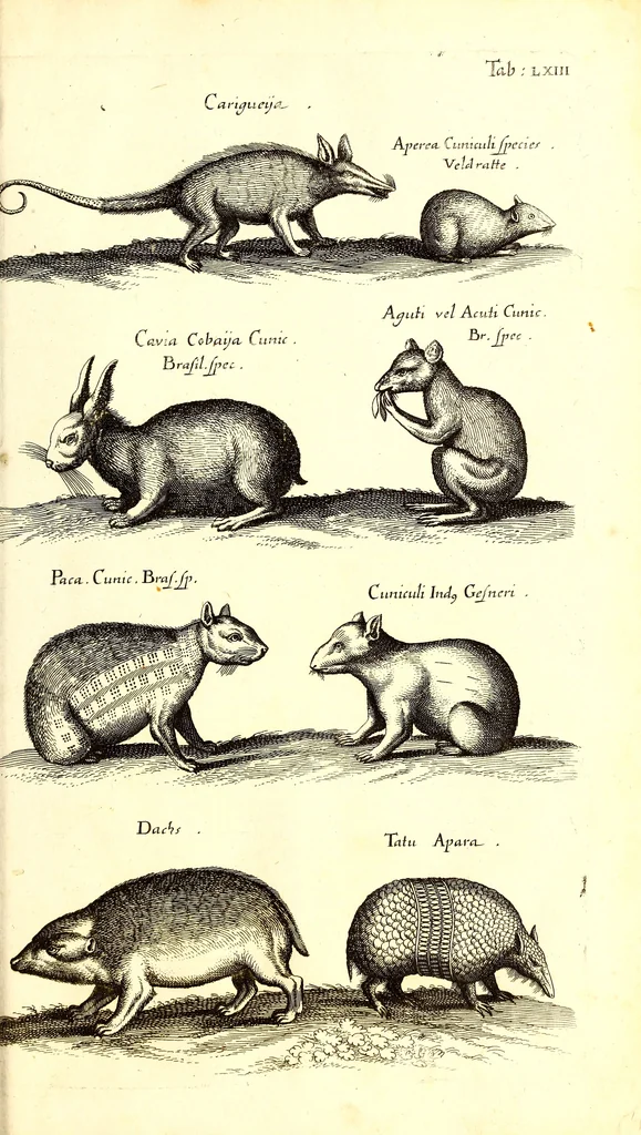 An illustration from Historiae naturalis de quadrupetibus libri : cum aeneis figuris; [Historiae naturalis de serpentibus libri II ; Historiae naturalis de insectis libri III ; Historiae naturalis de exanguibus aquaticis libri IV ; Historiae naturalis de piscibus et cetis libri V ; Historiae naturalis de avibus libri VI], 1650, leaf 272